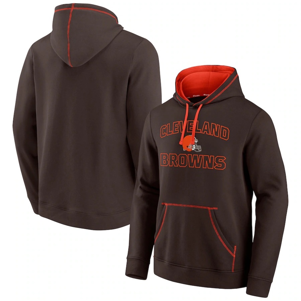 NWT Cleveland Browns Fanatics Tiebreaker Pullover Hoodie - Brown XL